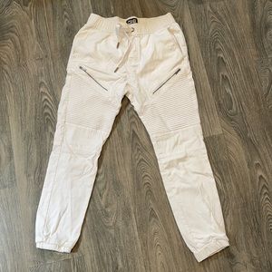 White khakis joggers